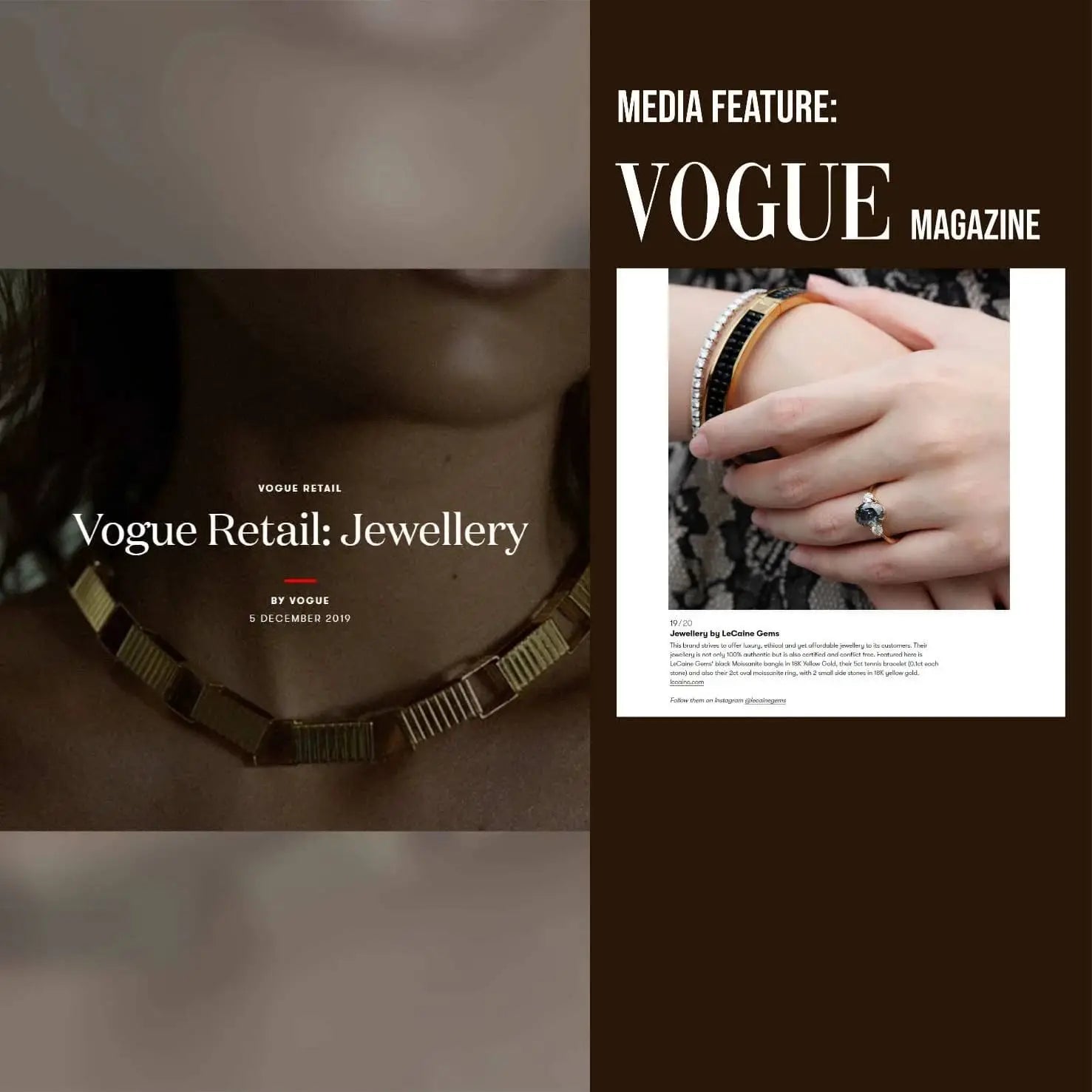 Vogue Magazine UK LeCaine Gems Moissanite Singapore
