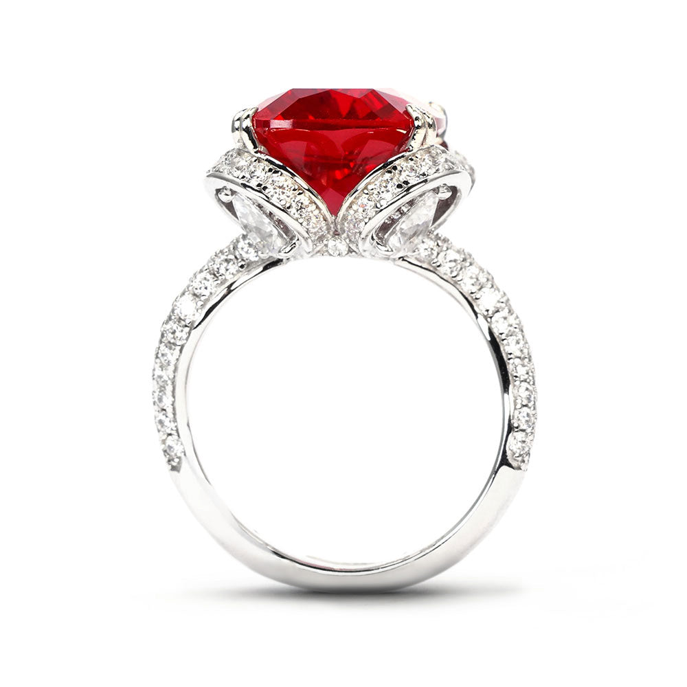 Ruby Cushion Ring RR-07 | Jewelry Rental - LeCaine Gems