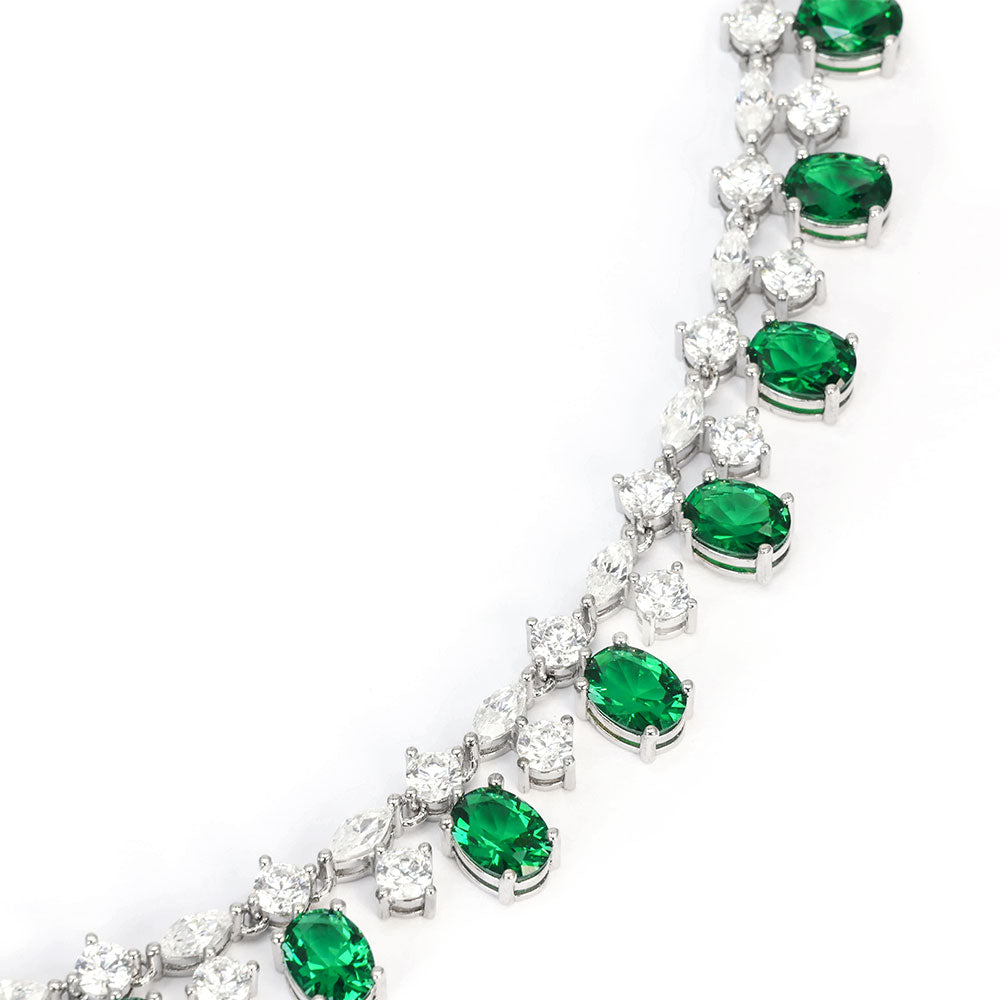 Emerald and Diamond Necklace RN-05 | Jewelry Rental - LeCaine Gems
