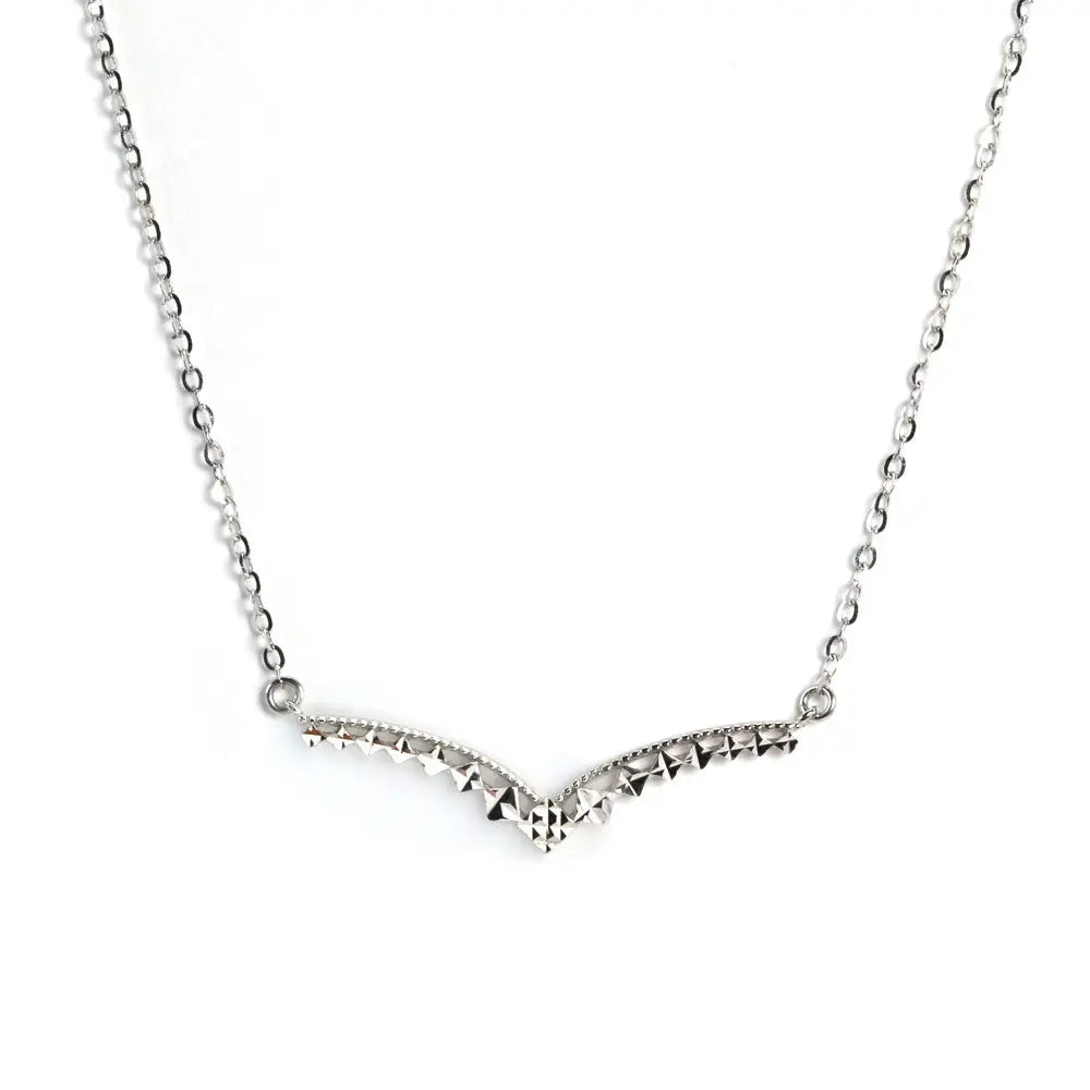 Angular Chevron Necklace in 18K Gold - LeCaine Gems
