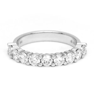 Alyssa Lab Grown Diamonds Half Eternity Wedding Ring in 14K White Gold