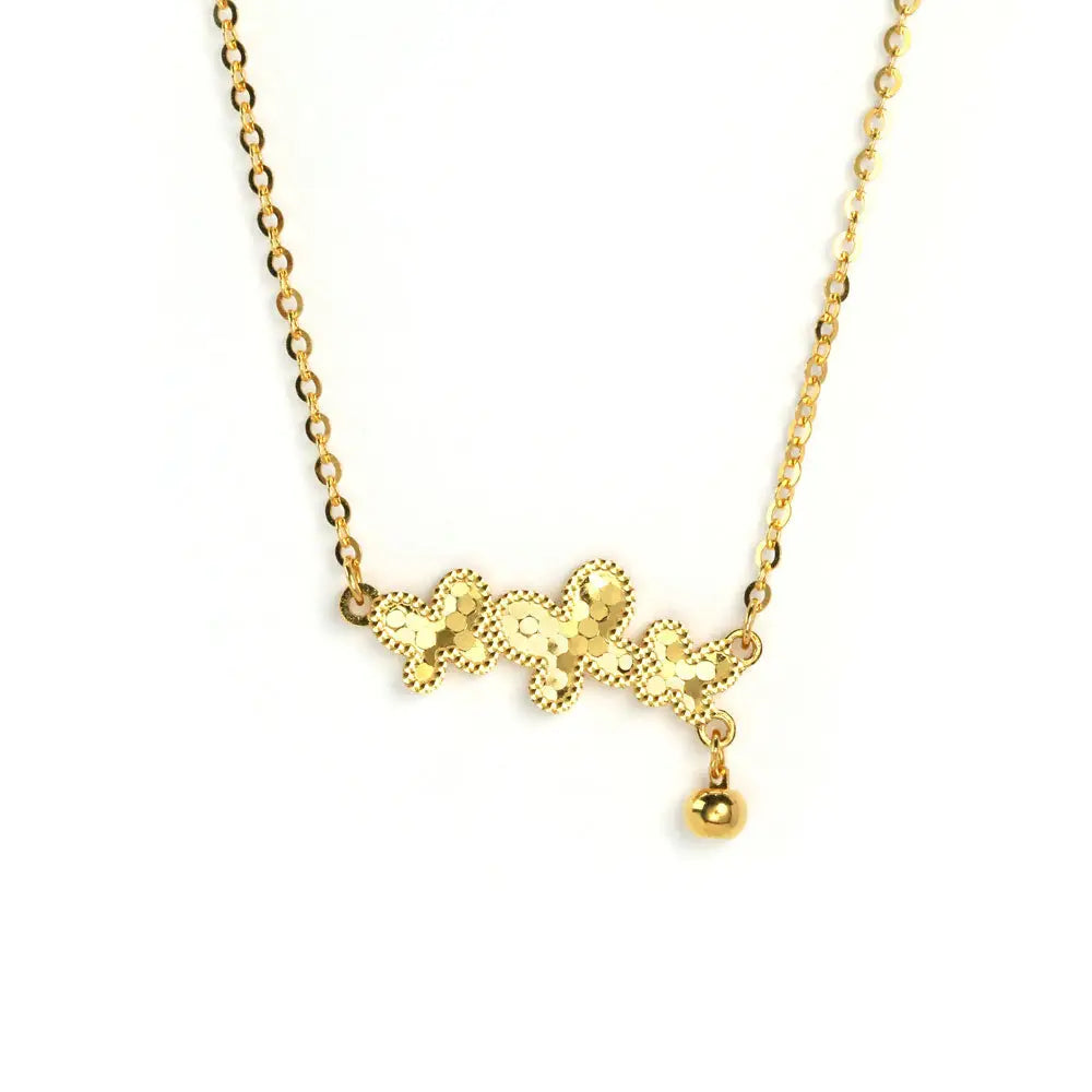 Butterfly Trio Necklace in 18K Gold - LeCaine Gems