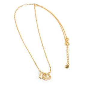 Double Clover Necklace in 18K Gold - LeCaine Gems
