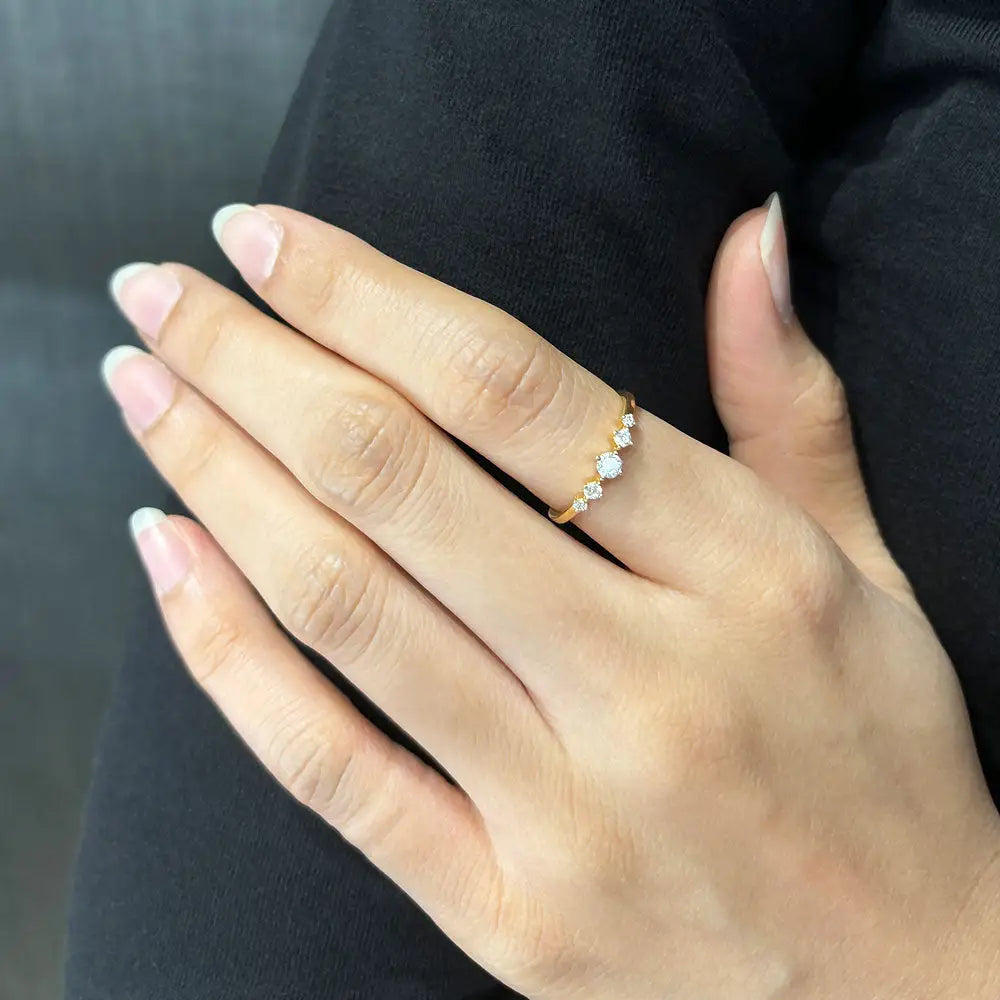 Lexi Ring in 14K Gold - LeCaine Gems