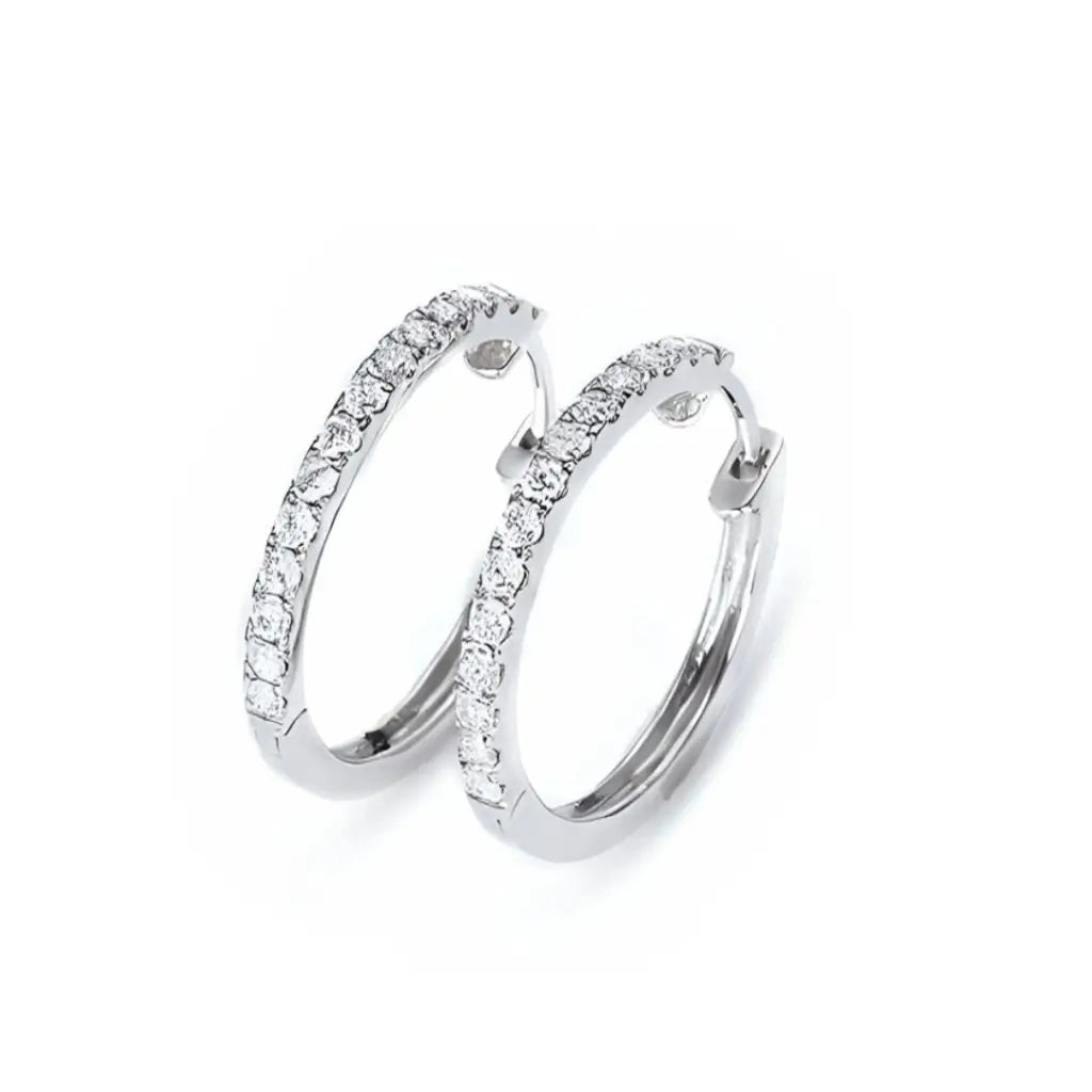 Lilith Lab Grown Diamond Hoop Earrings -LeCaine Gems