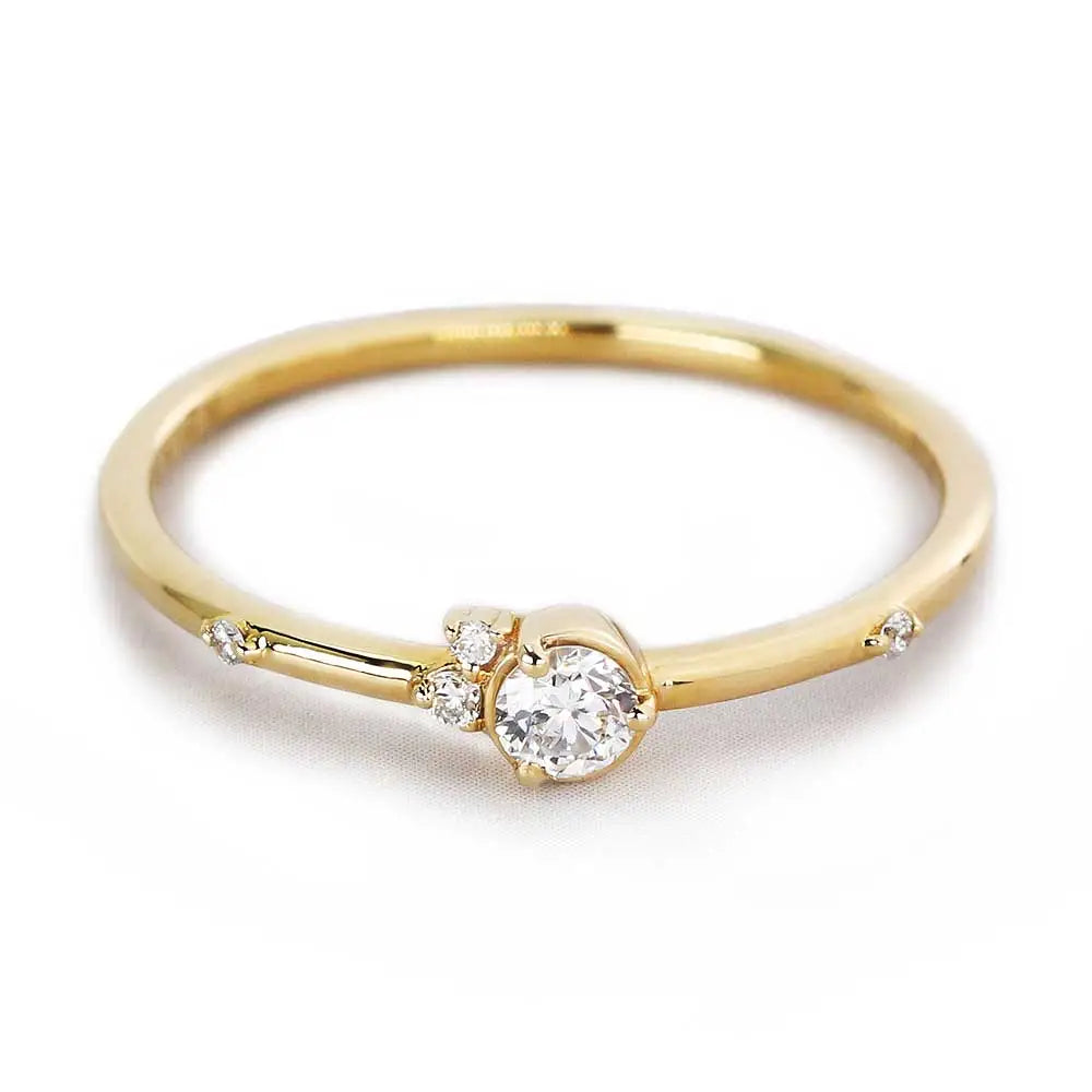Luna Ring in 14K Gold - LeCaine Gems