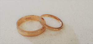 Millie Milgrain Detailed Ring Wedding Rings in 18K gold - LeCaine Gems