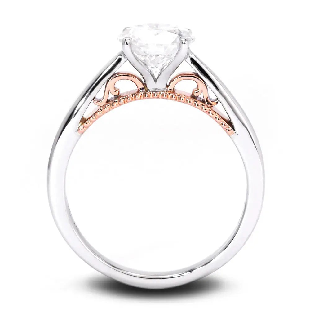 Ready Made | 1 Carat Brooke Moissanite Ring in 18K White Gold - LeCaine Gems