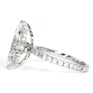 Ready Made | 2.5 Carat Maisie Marquise Moissanite Ring in Platinum - LeCaine Gems