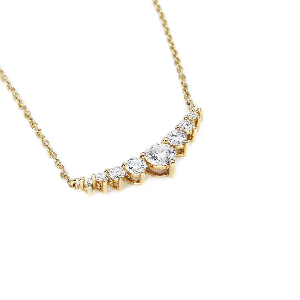 Ready Made | Emery Kylie Necklace with Lab Grown Diamonds in 18K Yellow Gold - LeCaine Gems