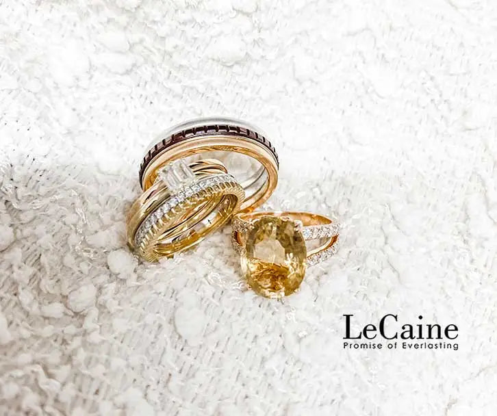 Stylish & Chic Ways To Wear Your Engagement Ring & Wedding Rings |With LeCaine Gems