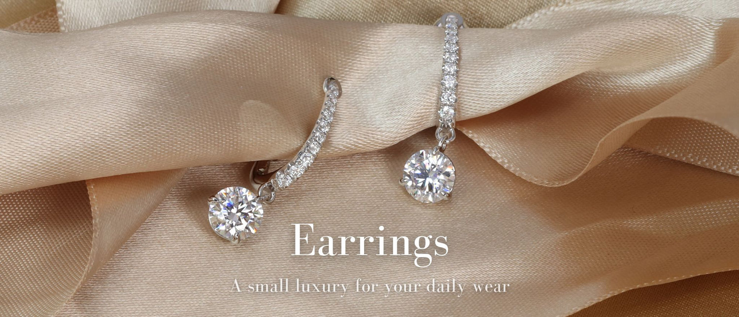 Natural, Lab Grown Diamond, & Moissanite Earrings