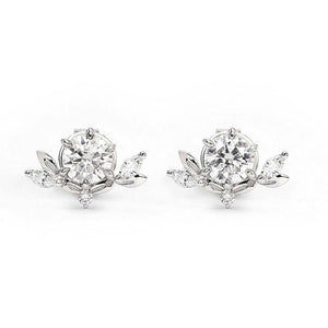 Ready Made | The Chloe Collection 0.5 Carat Earrings with Moissanite and Lab Grown Diamonds in 18K Gold - LeCaine Gems