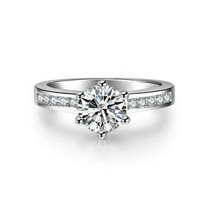 1.5 Carat Rowan Round Moissanite RIng in 18K gold - LeCaine Gems