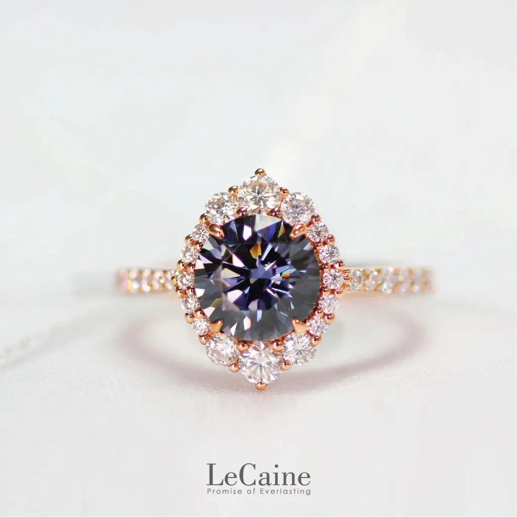 2 Carat Tatiana Moissanite Ring in 18K gold - LeCaine Gems