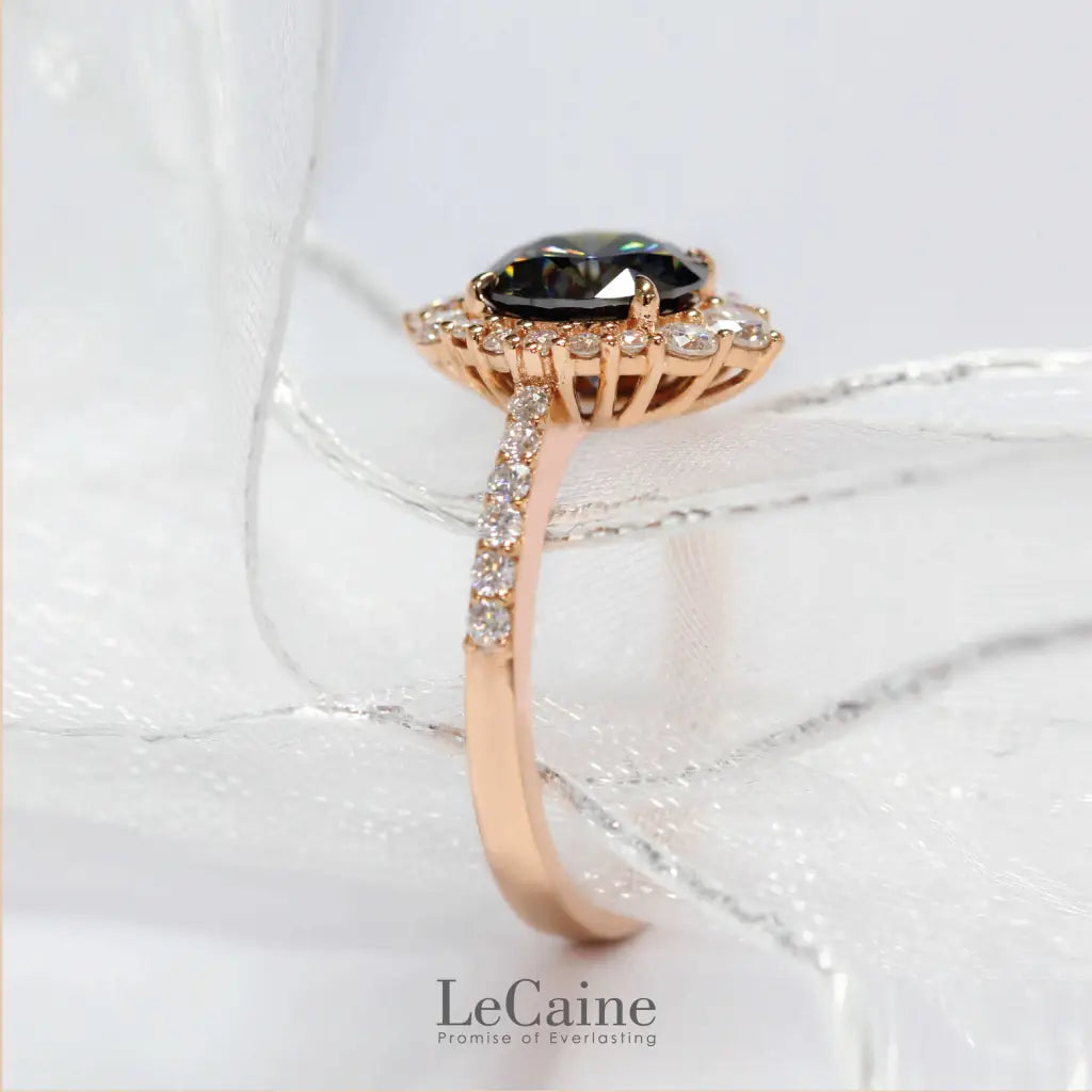 2 Carat Tatiana Moissanite Ring in 18K gold - LeCaine Gems