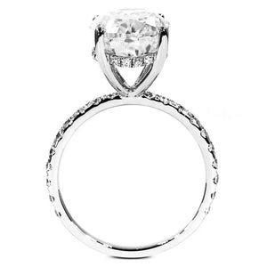 5 Carat Alexis Oval Moissanite Ring in 18K gold - LeCaine Gems