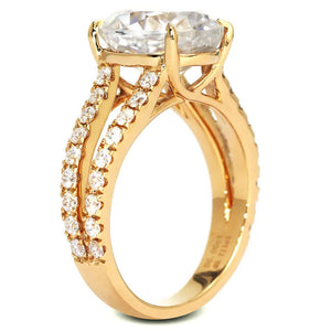 5 Carat Jasmine Oval Moissanite RIng in 18K gold - LeCaine Gems