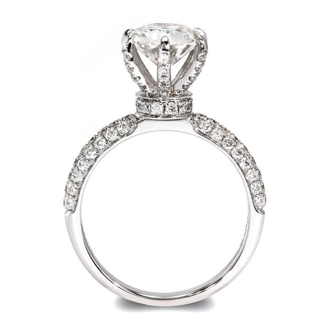 Elizabeth Classic Crown Bridge Moissanite Ring