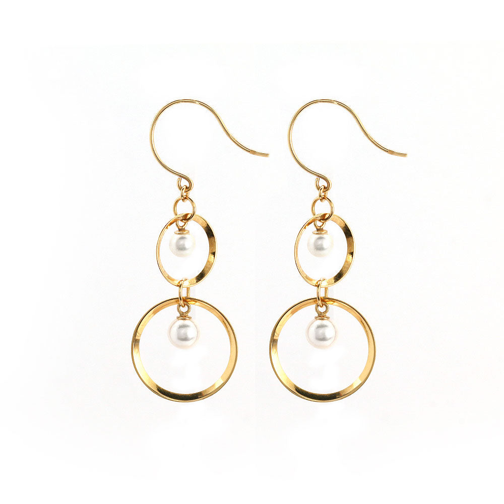 Akoya Pearl Hoop Earrings with Multiple Pearls | LeCaine Gems