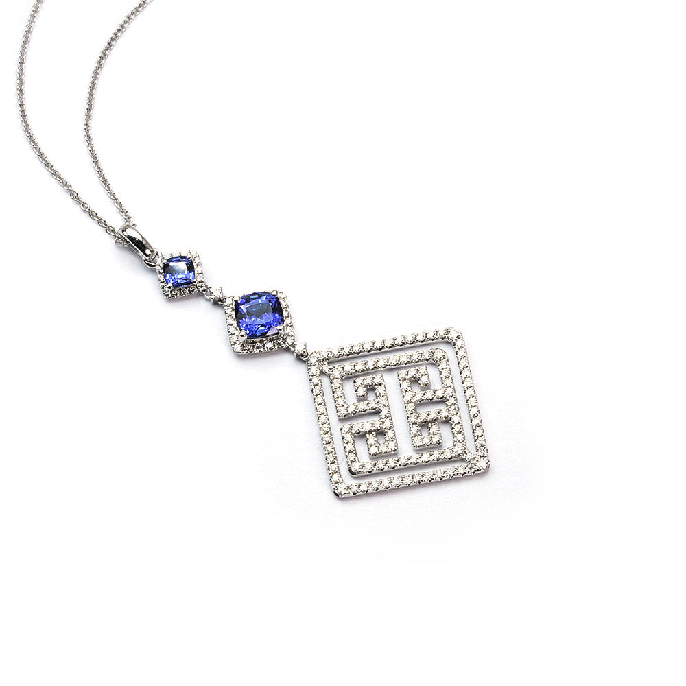 Blue Sapphire Jewelry Set Si Dian Jin | LeCaine Gems