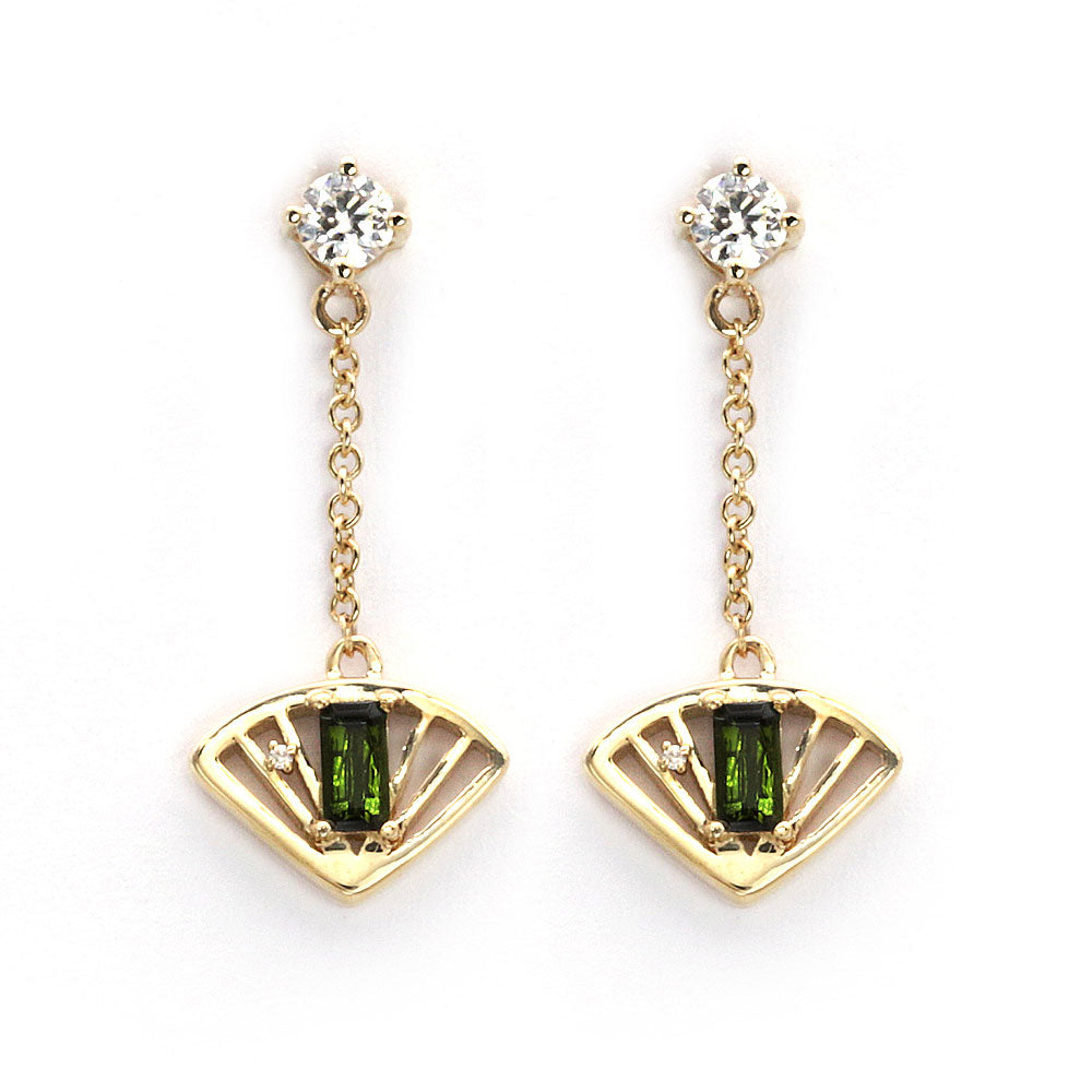 Fan Tourmaline Drop Earrings | LeCaine Gems