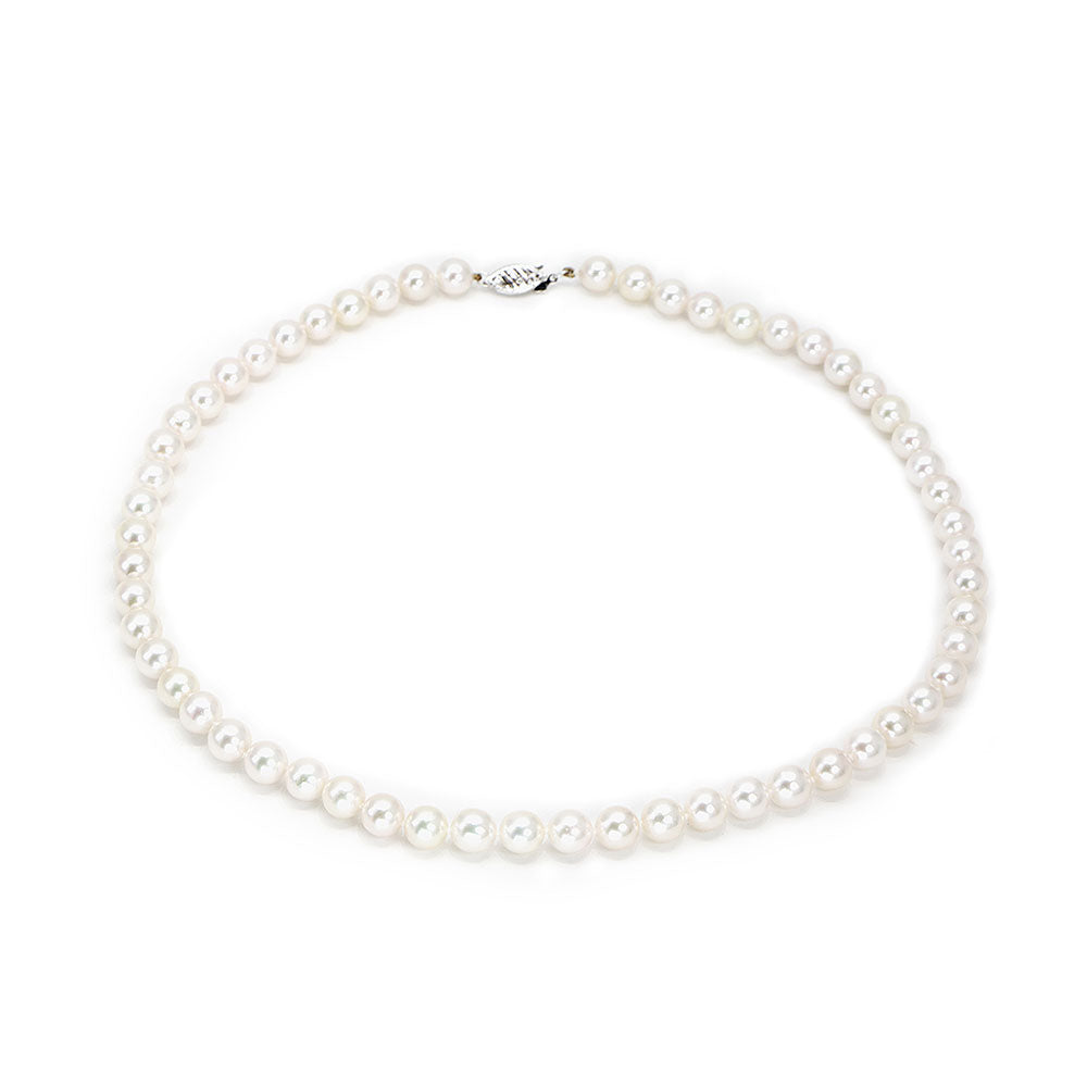 White Akoya Pearl Necklace