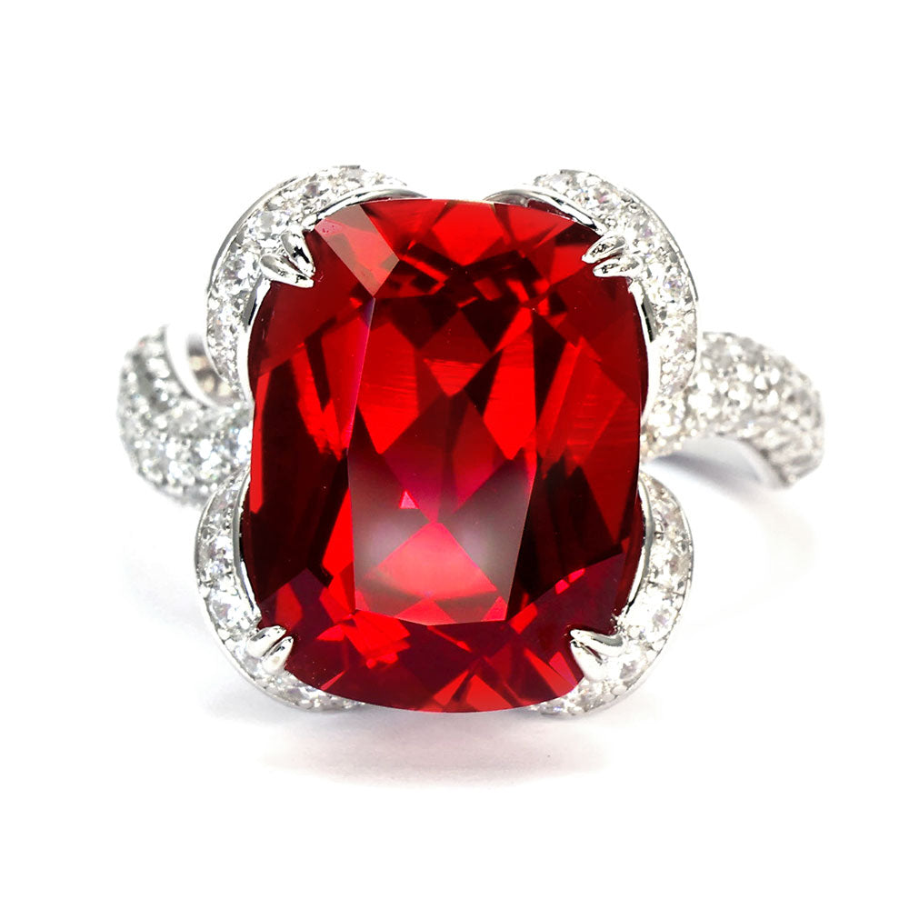 Ruby Cushion Ring RR-07 | Jewelry Rental - LeCaine Gems