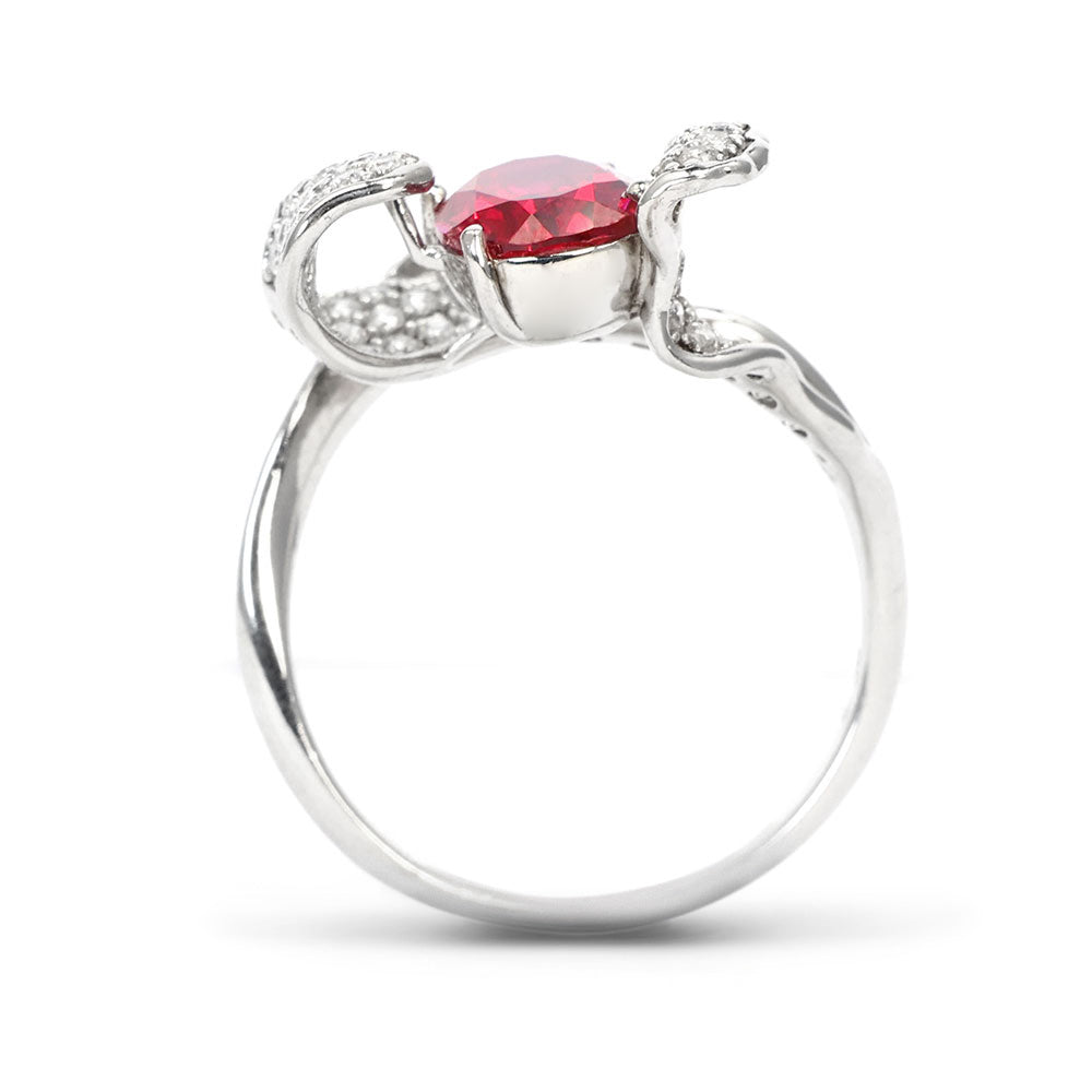 Ruby Flower Ring RR-10 | Jewelry Rental - LeCaine Gems