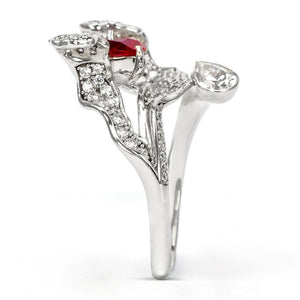 Ruby Flower Ring RR-10 | Jewelry Rental - LeCaine Gems