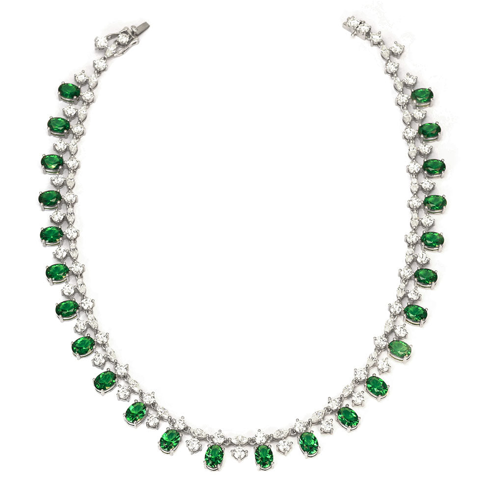 Emerald and Diamond Necklace RN-05 | Jewelry Rental - LeCaine Gems