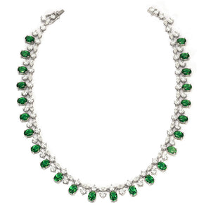 Emerald and Diamond Necklace RN-05 | Jewelry Rental - LeCaine Gems