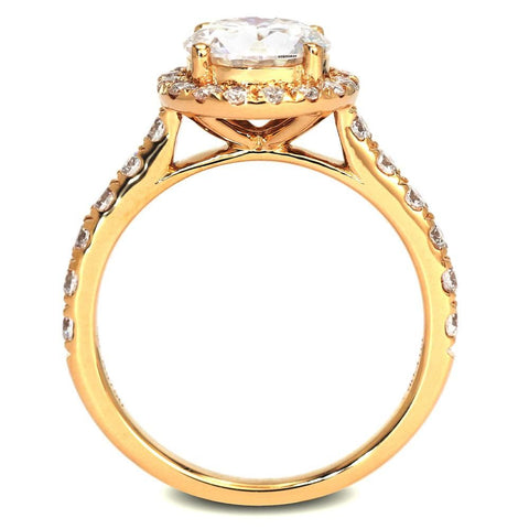 Mera Halo Moissanite 18k Yellow Gold Ring