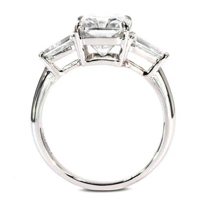 Adriana Radiant Cut 3 Stone Moissanite Ring - LeCaine Gems