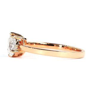 Ari Princess and Oval Moissanite Ring in 18K Gold - LeCaine Gems