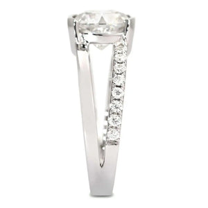 Ariel Cushion Moissanite Ring with Split Shank - LeCaine Gems