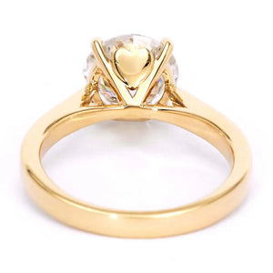 Aroha Moissanite Solitaire 18K Gold Ring - LeCaine Gems