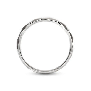 Ilonka Matte Wedding Ring in 18K White Gold