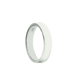 Kikoro Round Wedding Ring in 18K White Gold
