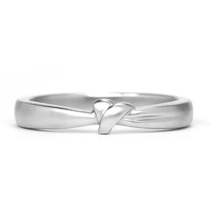 Tie the Knot Wedding Ring in 18K White Gold Matte