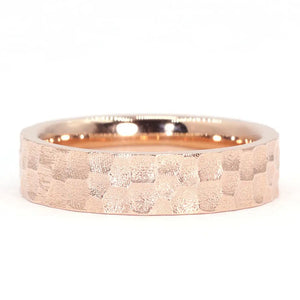 Toril Hammered Matte Ring in 18K Rose Gold