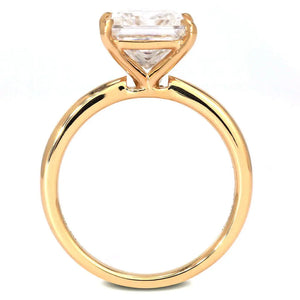 Beatrice Princess Moissanite Solitaire in 4 Prong Setting Ring in 18K gold - LeCaine Gems