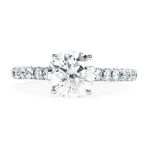 Britta Moissanite Ring with Basket Crown - LeCaine Gems