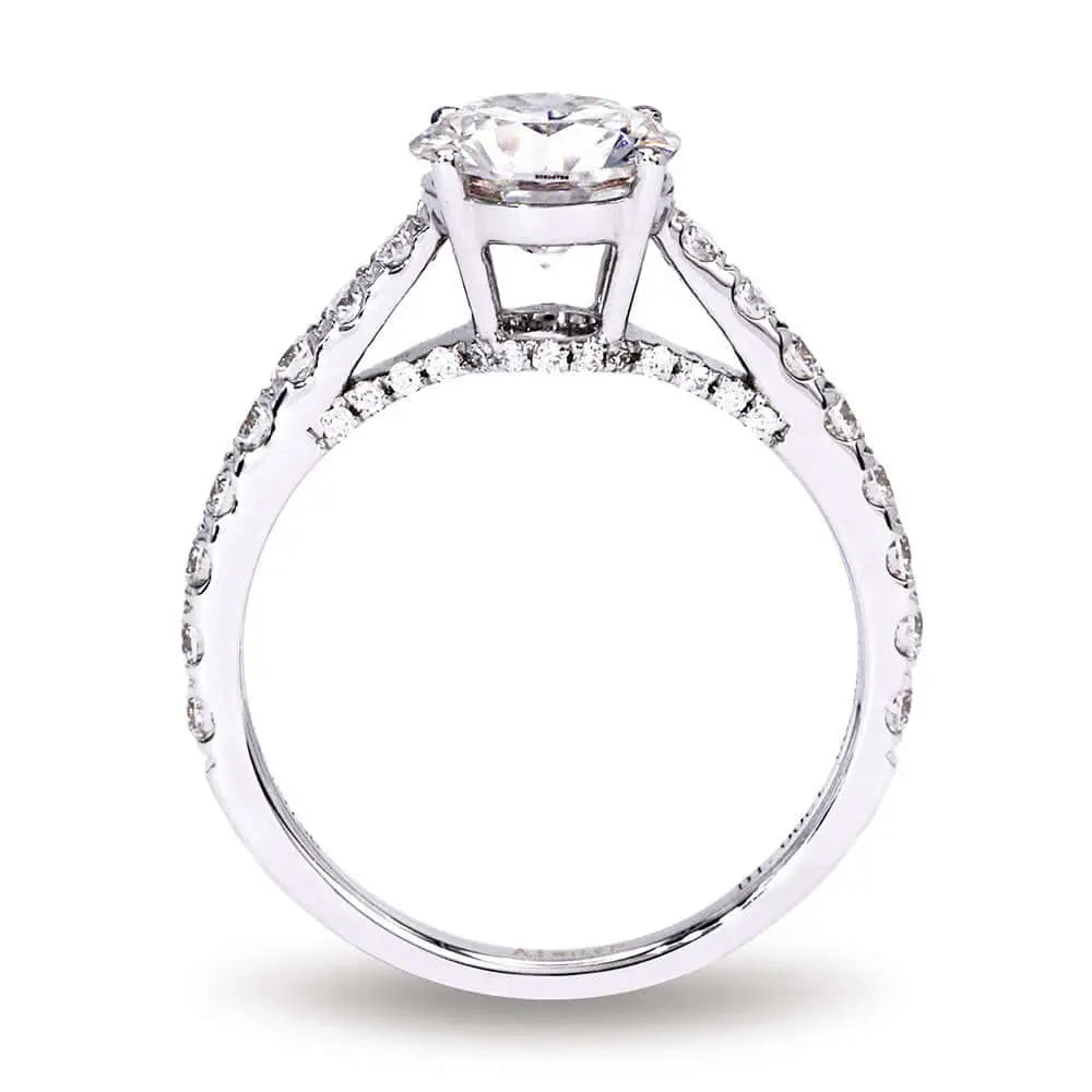 Britta Moissanite Ring with Basket Crown - LeCaine Gems