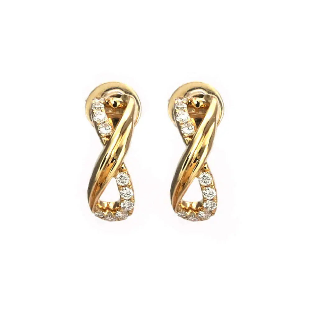 Britanny Kylie Earrings with Lab Grown Diamonds in 18K Gold - LeCaine Gems