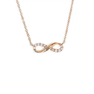 Britanny Kylie Infinity Shaped Lab Grown Diamond Necklace in 18K Gold - LeCaine Gems