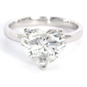 Celine Heart-Shaped Moissanite Solitaire Ring in 18K gold - LeCaine Gems