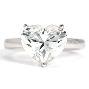 Celine Heart-Shaped Moissanite Solitaire Ring in 18K gold - LeCaine Gems