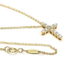 Christina Lab Grown Diamond Cross Pendant in 18K Gold - LeCaine Gems