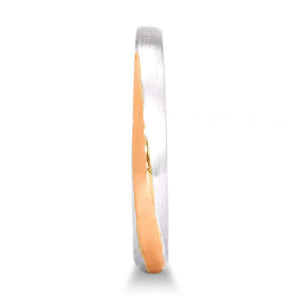 Clodagh 18K Two Tone Gold Matching Wedding Rings - LeCaine Gems
